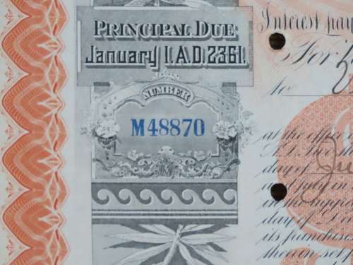 1927 West Shore Railroad Company, $1000 Bond Certificate M48870