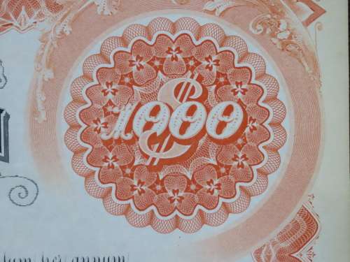 1927 West Shore Railroad Company, $1000 Bond Certificate M48869