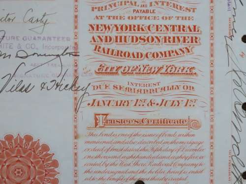 1927 West Shore Railroad Company, $1000 Bond Certificate M48869