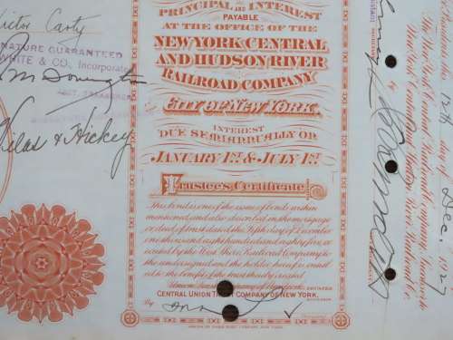 1927 West Shore Railroad Company, $1000 Bond Certificate M48868