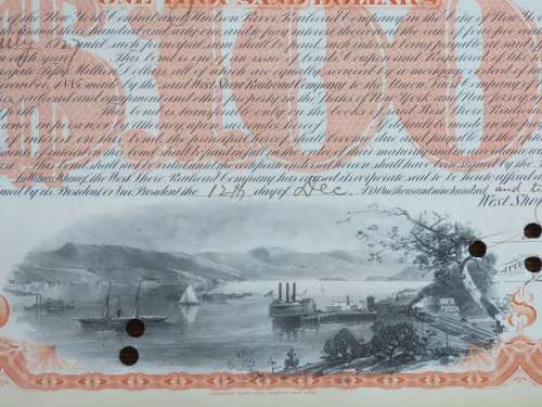 1927 West Shore Railroad Company, $1000 Bond Certificate M48868