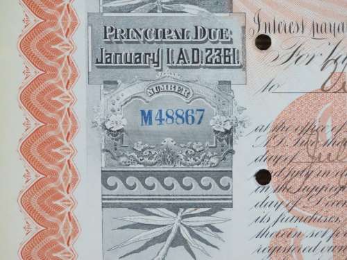 1927 West Shore Railroad Company, $1000 Bond Certificate M48867