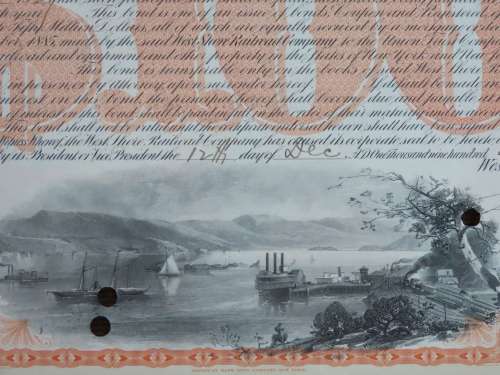 1927 West Shore Railroad Company, $1000 Bond Certificate M48867