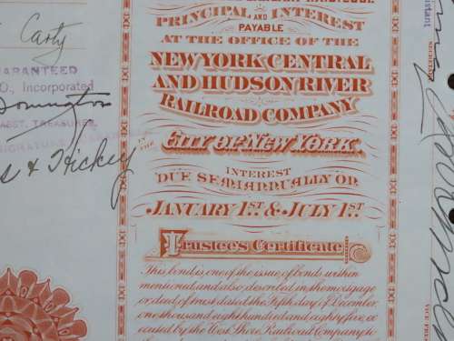 1927 West Shore Railroad Company, $1000 Bond Certificate M48867