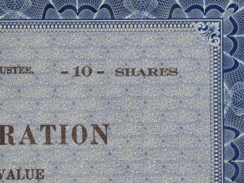 1928 Allegheny Gas Corporation, $1000 Gold Bond and Share Certificate 484
