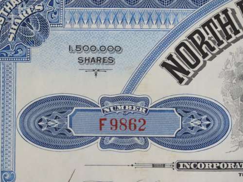 1929 North Butte Mining Company, Stock Certificate, 50 Shares , F9862