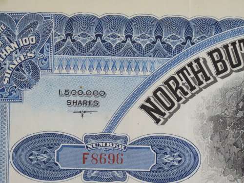 1929 North Butte Mining Company, Stock Certificate, 4 Shares , F8696
