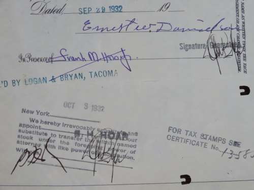 1929 North Butte Mining Company, Stock Certificate, 4 Shares , F8696