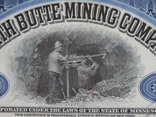 1932 North Butte Mining Company, Stock Certificate, 20 Shares , F13554