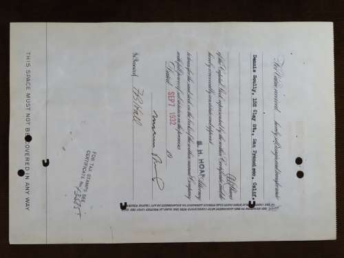 1932 North Butte Mining Company, Stock Certificate, 50 Shares , F13526