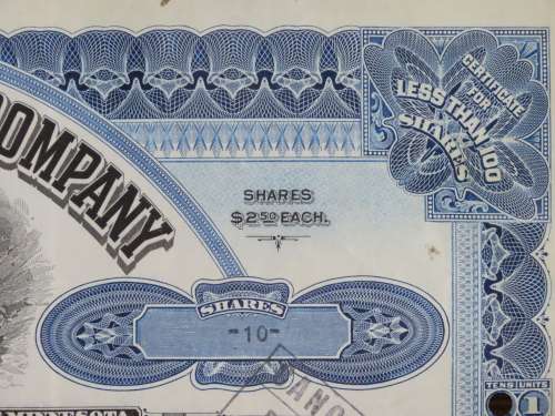 1929 North Butte Mining Company, Stock Certificate, 10 Shares , F9993