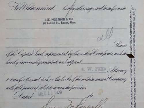 1926 North Butte Mining Company, Stock Certificate, 100 Shares , BH188