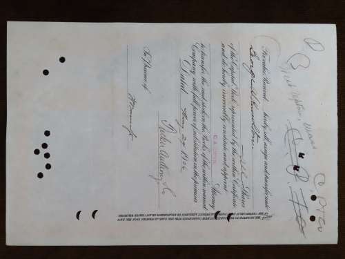1906 North Butte Mining Company, Stock Certificate, 100 Shares , A6265