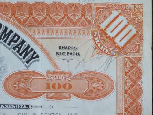 1926 North Butte Mining Company, Stock Certificate, 100 Shares , BH2535