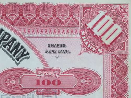 1929 North Butte Mining Company, Stock Certificate, 100 Shares , C9185