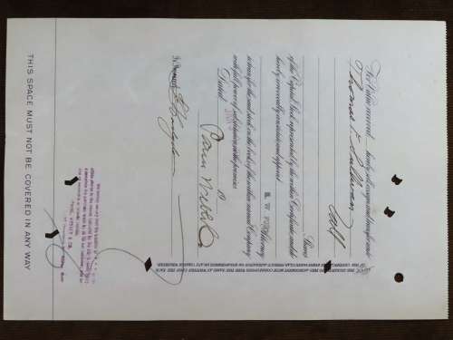 1929 North Butte Mining Company, Stock Certificate, 100 Shares , C12784