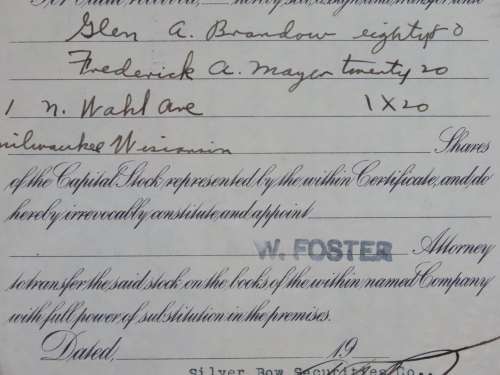1929 North Butte Mining Company, Stock Certificate, 100 Shares , C9776