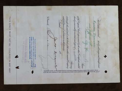 1929 North Butte Mining Company, Stock Certificate, 100 Shares , C11656