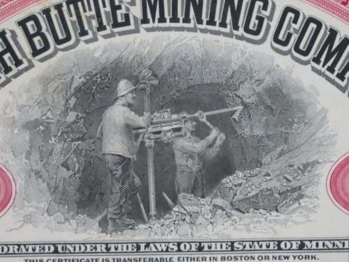 1929 North Butte Mining Company, Stock Certificate, 100 Shares , C11656