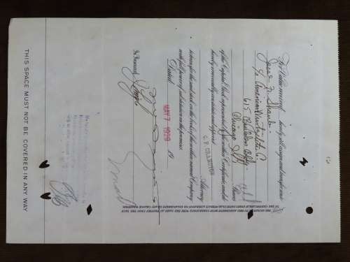 1929 North Butte Mining Company, Stock Certificate, 100 Shares , C11006