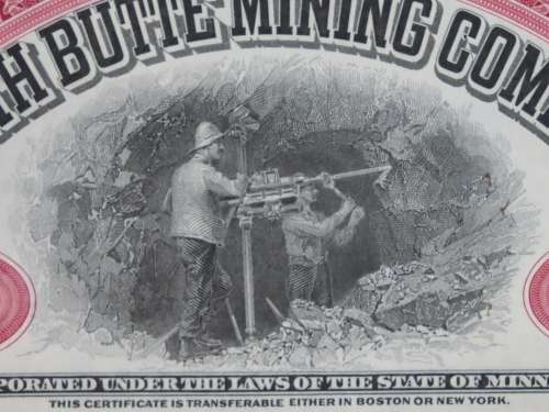 1929 North Butte Mining Company, Stock Certificate, 100 Shares , C9151