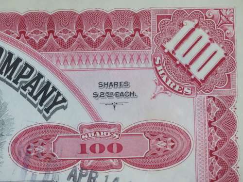 1936 North Butte Mining Company, Stock Certificate, 100 Shares , C24100