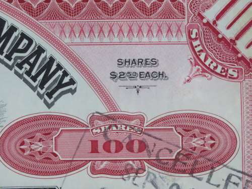 1932 Set of 2 North Butte Mining Company, Stock Certificate, 175 Shares , C18598