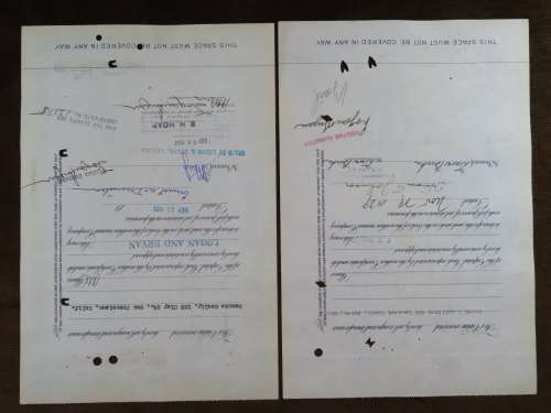 1930 Set of 2 North Butte Mining Company, Stock Certificate, 150 Shares , C8366
