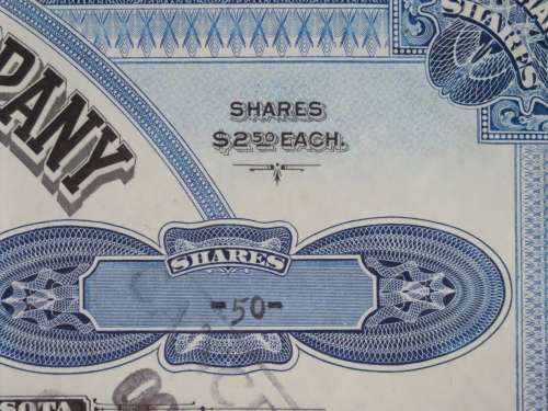 1930 Set of 2 North Butte Mining Company, Stock Certificate, 150 Shares , C8366