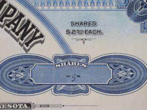 1929 Set of 2 North Butte Mining Company, Stock Certificate, 105 Shares , C12621