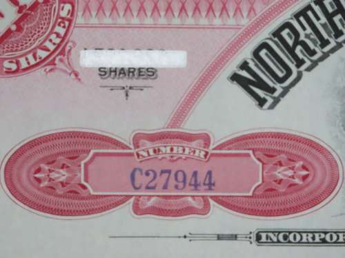 1937 Set of 2 North Butte Mining Company, Stock Certificate, 115 Shares , C27944
