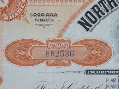 1936 Set of 3 North Butte Mining Company, Stock Certificate, 230 Shares , C24099