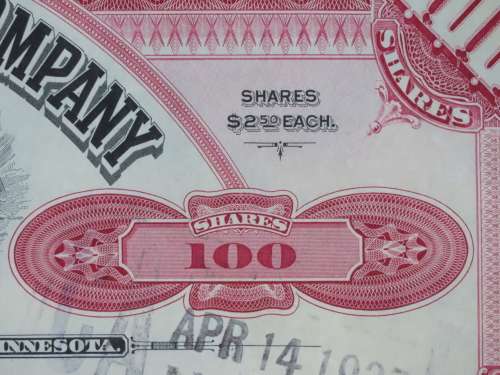 1936 Set of 3 North Butte Mining Company, Stock Certificate, 220 Shares , C24098