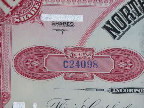 1936 Set of 3 North Butte Mining Company, Stock Certificate, 220 Shares , C24098
