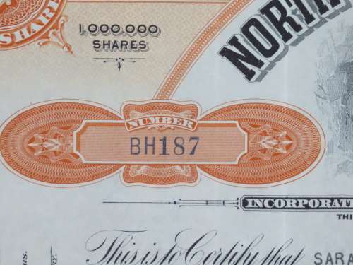 1936 Set of 3 North Butte Mining Company, Stock Certificate, 220 Shares , C24098