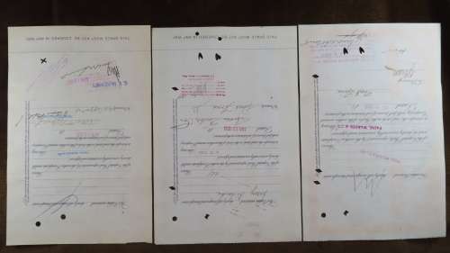 1917 Set of 3 North Butte Mining Company, Stock Certificate, 250 Shares , C21033