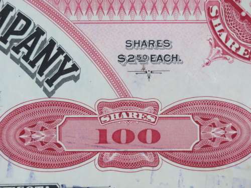 1917 Set of 3 North Butte Mining Company, Stock Certificate, 250 Shares , C21033