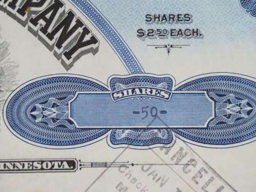 1917 Set of 3 North Butte Mining Company, Stock Certificate, 250 Shares , C21033