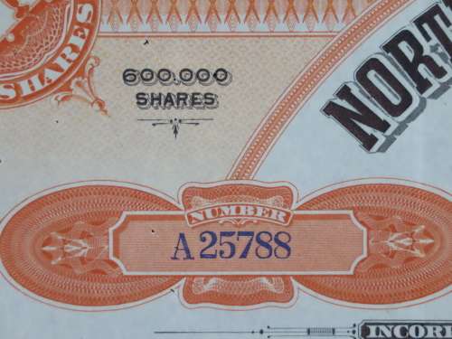 1917 Set of 3 North Butte Mining Company, Stock Certificate, 250 Shares , C21033