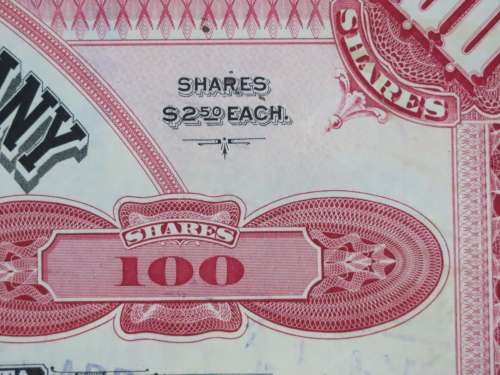 1917 Set of 3 North Butte Mining Company, Stock Certificate, 205 Shares , C21032