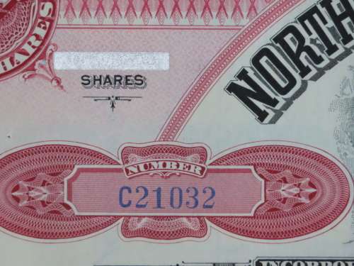 1917 Set of 3 North Butte Mining Company, Stock Certificate, 205 Shares , C21032