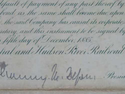 1885 West Shore Railroad Company, $1000 Bond Certificate With  Coupons 16868