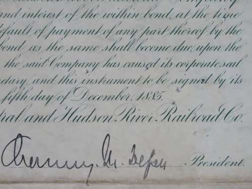 1885 West Shore Railroad Company, $1000 Bond Certificate With  Coupons 16767