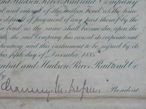1885 West Shore Railroad Company, $1000 Bond Certificate With  Coupons 12092