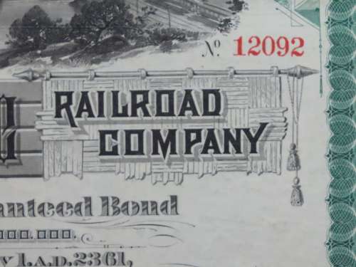 1885 West Shore Railroad Company, $1000 Bond Certificate With  Coupons 12092