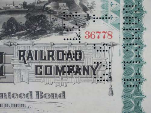 1885 West Shore Railroad Company, $1000 Bond Certificate With  Coupons 36778