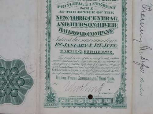 1885 West Shore Railroad Company, $1000 Bond Certificate With  Coupons 6175