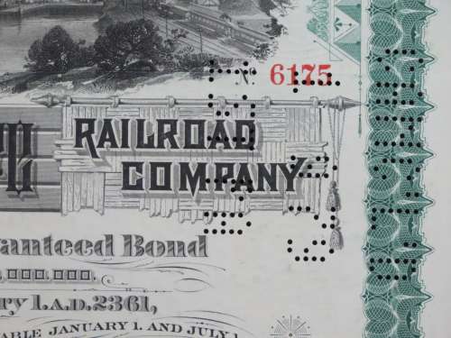 1885 West Shore Railroad Company, $1000 Bond Certificate With  Coupons 6175