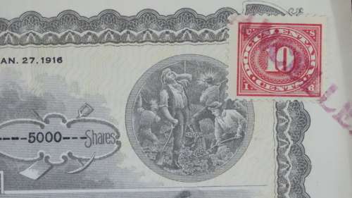 1924 WEstern Union Mining Company, Stock Certificate, 5000 Shares , 3100