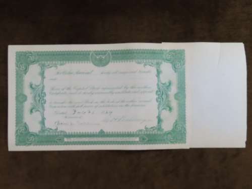 1924 Western Union Mining Company, Stock Certificate, 5000 Shares , 3117